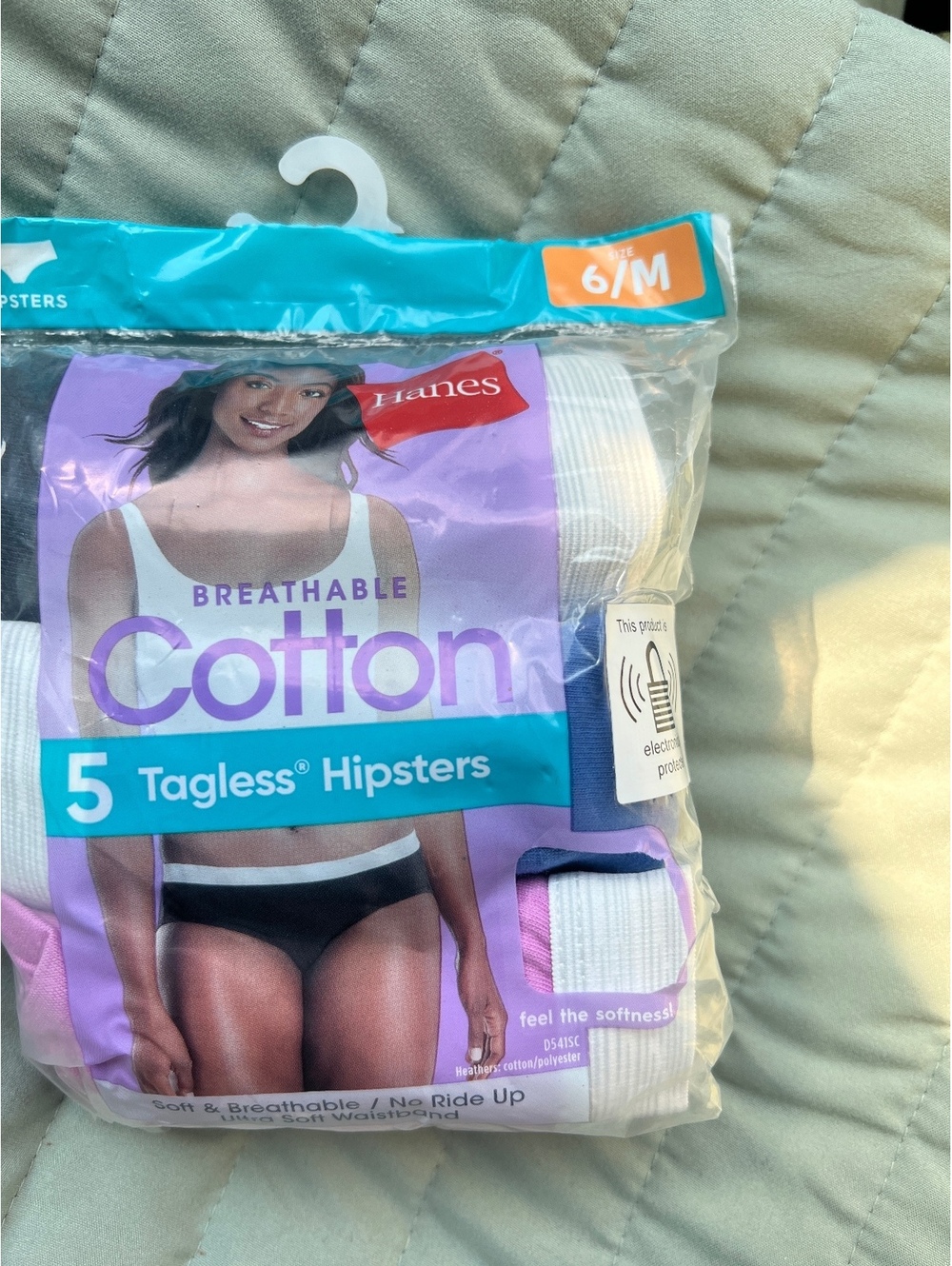 Hanes Breathable Cotton Tagless Hipsters 5-Pack Size 6/M